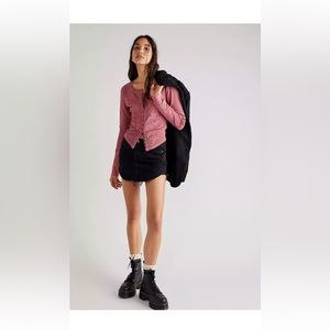 Free People Dusty Purple Long sleeve top